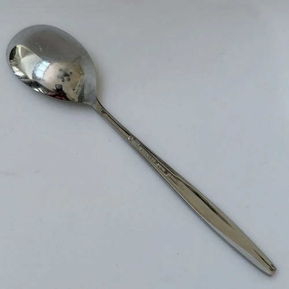 9pc Granada Rose and Leaves Flatware Set Stainless Textured Handle Japan Rare
